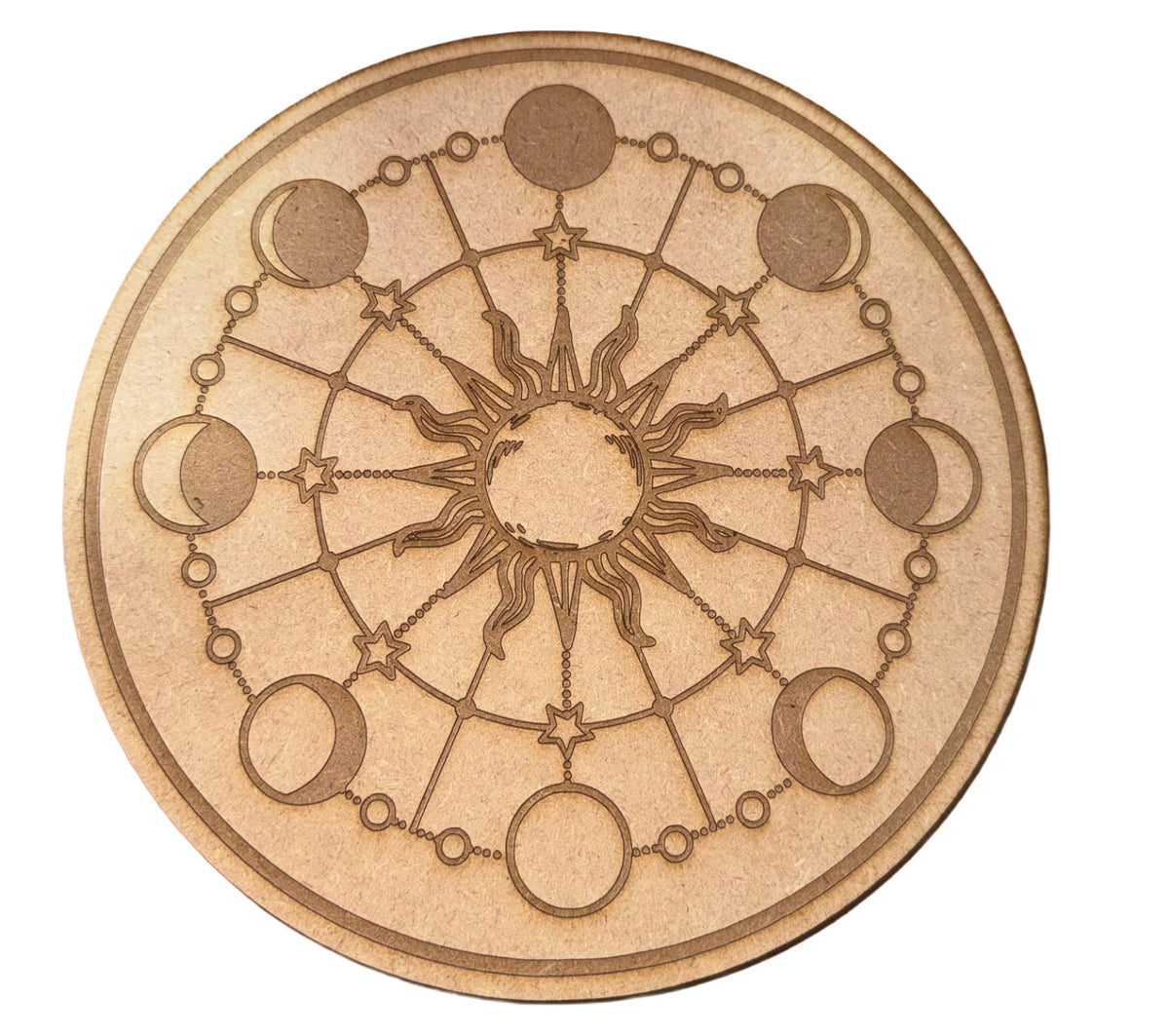 Moon Phase Crystal Grid Board