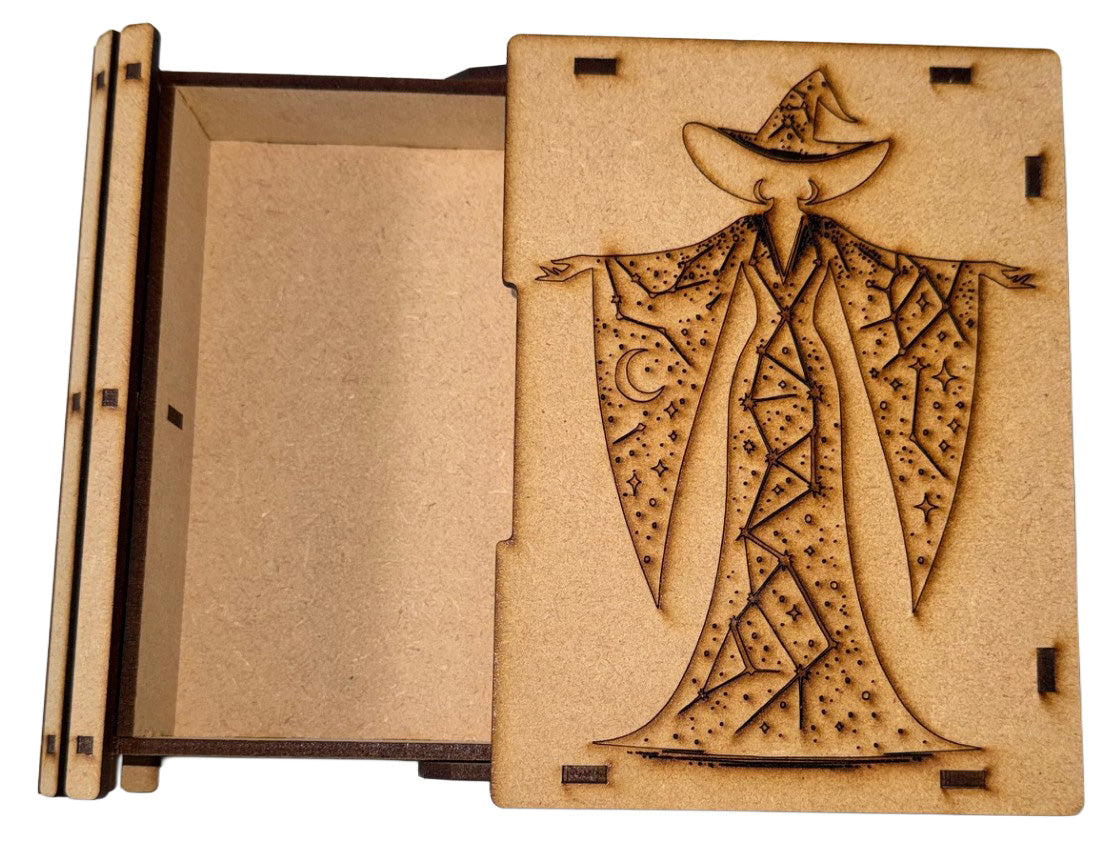 Elegant Witch Wooden Book Box
